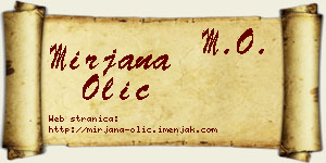 Mirjana Olić vizit kartica